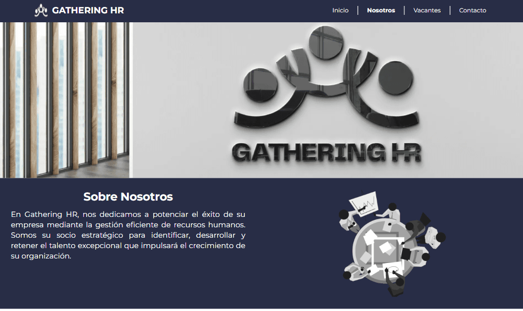 GatheringHR — Sitio web para una consultora de reclutamiento y RRHH